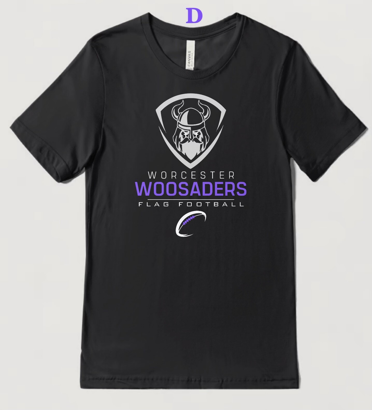 design d with custom back in black